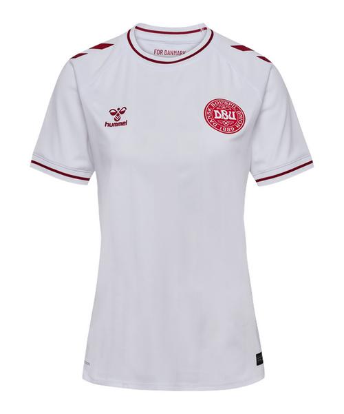 hummel D&auml;nemark DBU Trikot Away 2025 Damen Wei&szlig; Trikot Damen