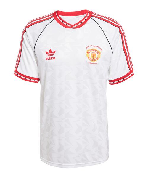 adidas Manchester United 1991 Trikot Wei&szlig; Trikot
