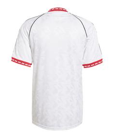 Rückansicht von adidas Manchester United 1991 Trikot Weiß Fußballtrikot weiss