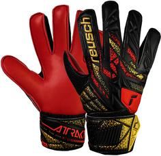 Reusch Attrakt Solid Junior Torwarthandschuhe 7075 blck/gold/firy red
