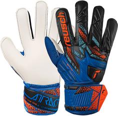Reusch Attrakt Solid Junior Torwarthandschuhe 4467 electric blu/shock. orang