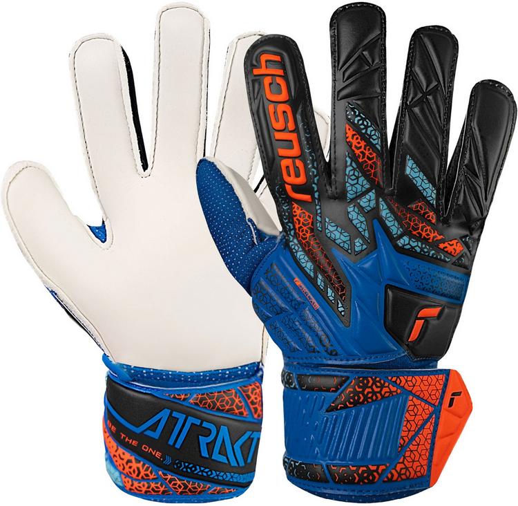 Reusch Reusch Attrakt Solid Junior Torwarthandschuhe - 4467 electric blu/shock. orang - 0 | SportScheck