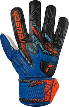 Rückansicht von Reusch Attrakt Solid Junior Torwarthandschuhe 4467 electric blu/shock. orang