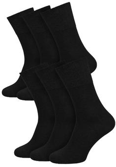 Black Snake 6 Pack Diabetiker Socken Freizeitsocken Schwarz