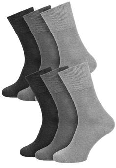 Black Snake 6 Pack Diabetiker Socken Freizeitsocken Grau