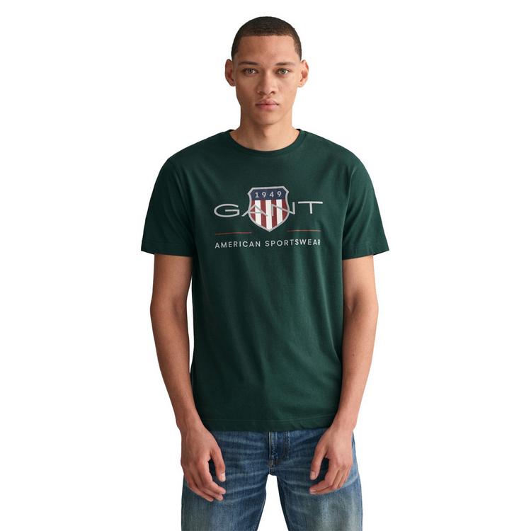 GANT GANT T-Shirt T-Shirt Herren - Gr&uuml;n (Tartan Green) - 1 | SportScheck