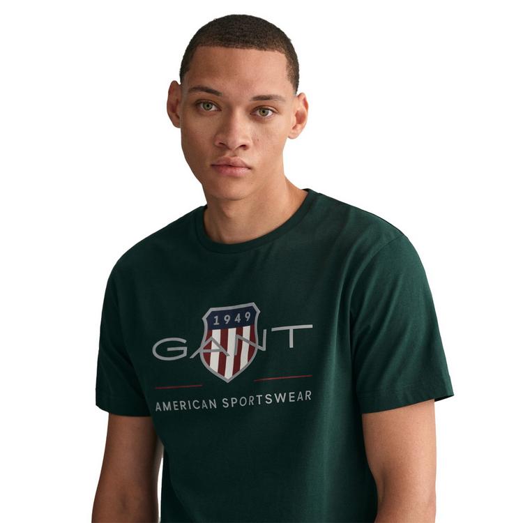 GANT GANT T-Shirt T-Shirt Herren - Gr&uuml;n (Tartan Green) - 3 | SportScheck