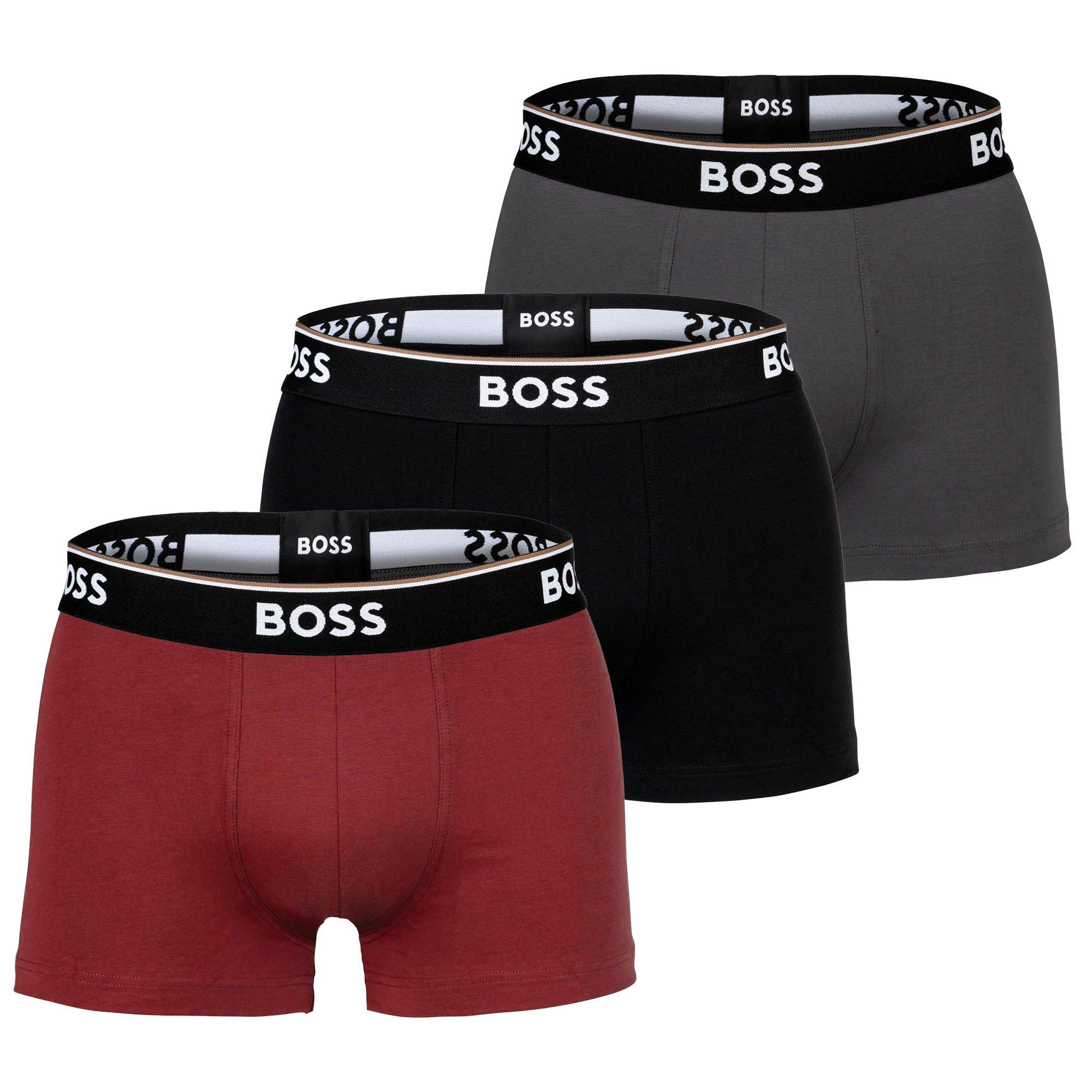 Boss Boxershort Unterhose Herren - Schwarz/Grau/Rot