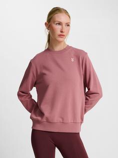 Rückansicht von hummel hmlPULSE W SWEAT CREWNECK Funktionssweatshirt Damen WISTFUL MAUVE