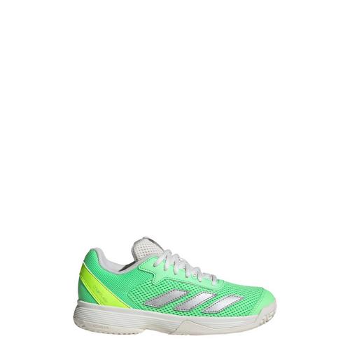 Rückansicht von adidas Courtflash Kids Tennisschuh Tennisschuhe Kinder Pure Teal / Silver Metallic / Lucid Lemon