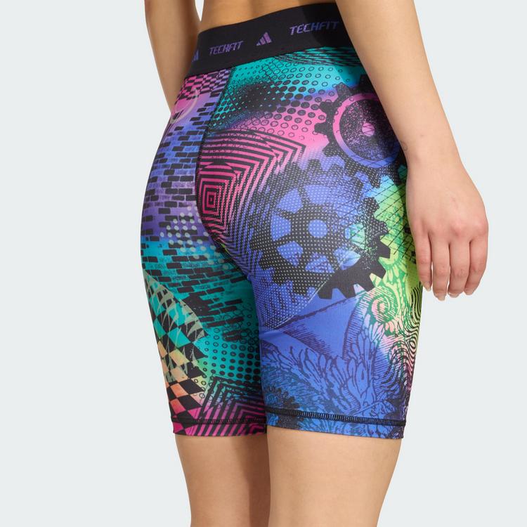 adidas adidas adidas x Jeremy Scott Biker Short Tights Damen - Multicolor / Semi Lucid Fuchsia / Active Purple - 0 | SportScheck