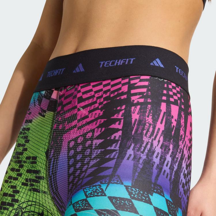 adidas adidas adidas x Jeremy Scott Biker Short Tights Damen - Multicolor / Semi Lucid Fuchsia / Active Purple - 1 | SportScheck