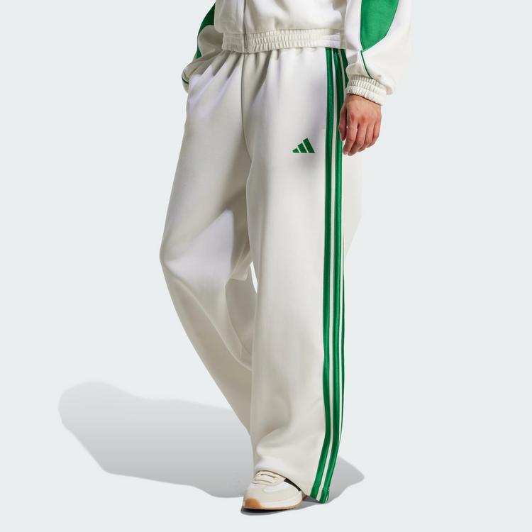 adidas adidas Stadium 3-Streifen Trainingshose Trainingshose Damen - White / Green - 0 | SportScheck