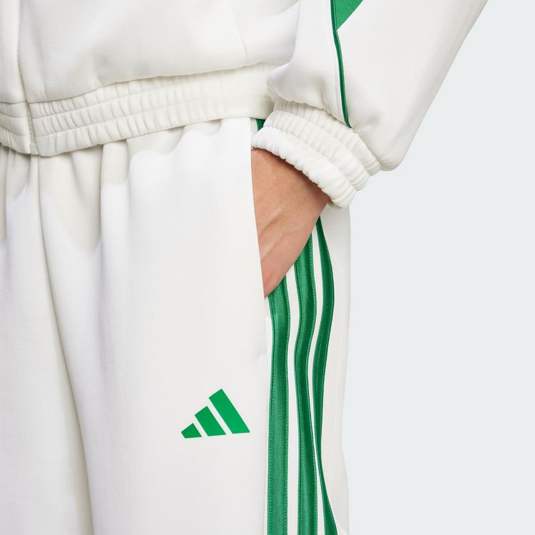 adidas adidas Stadium 3-Streifen Trainingshose Trainingshose Damen - White / Green - 1 | SportScheck