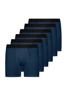 Snocks Boxershorts mit längerem Bein Boxershorts Herren blau