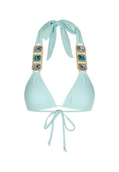 Moda Minx Boujee Triangel Top Bikini Oberteil Damen Baby Blue