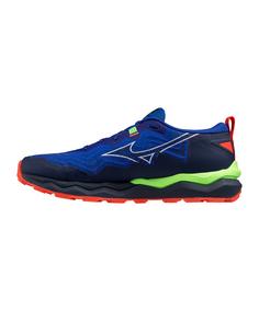 Rückansicht von Mizuno Wave Daichi 9 Laufschuh Laufschuhe Herren blau