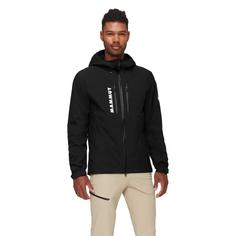 Rückansicht von Mammut Freeflight HS Hooded Hardshelljacke Herren black