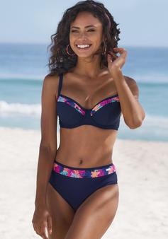 Rückansicht von Lascana Bikini-Hose Bikini Hose Damen navy-pink bedruckt