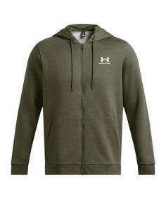 Under Armour Essential Fleece Kapuzenjacke Trainingsjacke Herren gruen