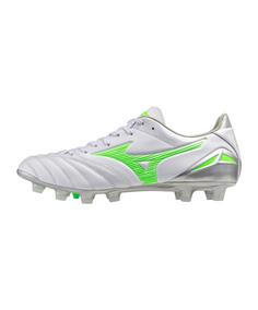 Mizuno Morelia Neo IV Pro FG Platinum Silver Fußballschuhe weissgruensilber