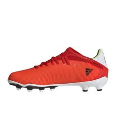 Rückansicht von adidas X SPEEDFLOW.3 FG Sapphire Edge Kids Fußballschuhe Kinder rotschwarz