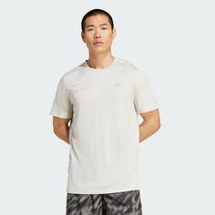 Rückansicht von adidas Own The Run Melange T-Shirt Funktionsshirt Herren Orbit Grey