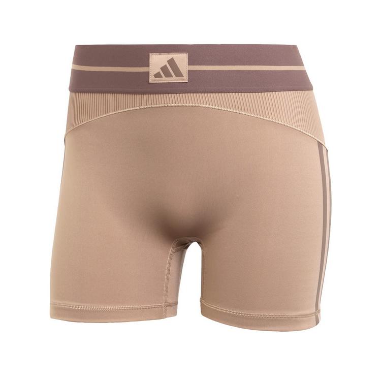 adidas adidas Hyperglam Rib 4 Short Leggings Tights Damen - Chalky Brown / Earth Strata - 0 | SportScheck