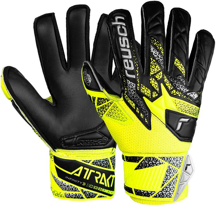 Reusch Reusch Attrakt Infinity Junior Torwarthandschuhe - 2025 safe yell/silver/black - 0 | SportScheck
