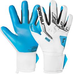 Reusch Attrakt Freegel Aqua Torwarthandschuhe 1126 white/black/aqua blue