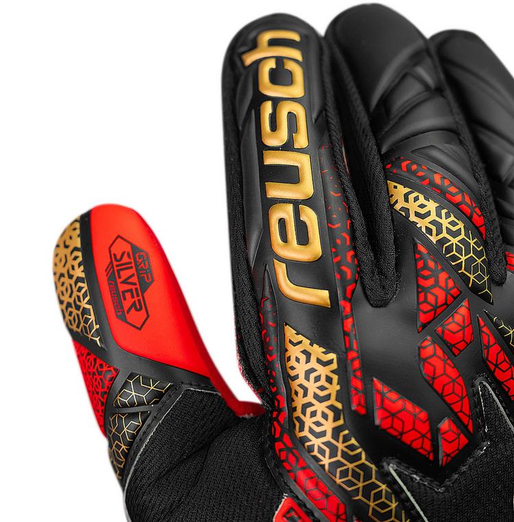Reusch Reusch Attrakt Silver Torwarthandschuhe - 7075 blck/gold/firy red - 4 | SportScheck