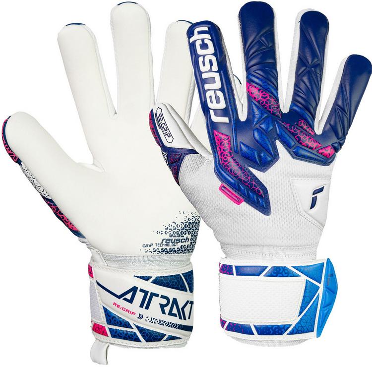 Reusch Reusch Attrakt RE:GRIP NC Junior Torwarthandschuhe - 4310 blue / pink / white - 0 | SportScheck