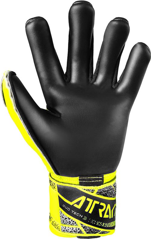 Rückansicht von Reusch Attrakt Duo Torwarthandschuhe 2025 safe yell/silver/black