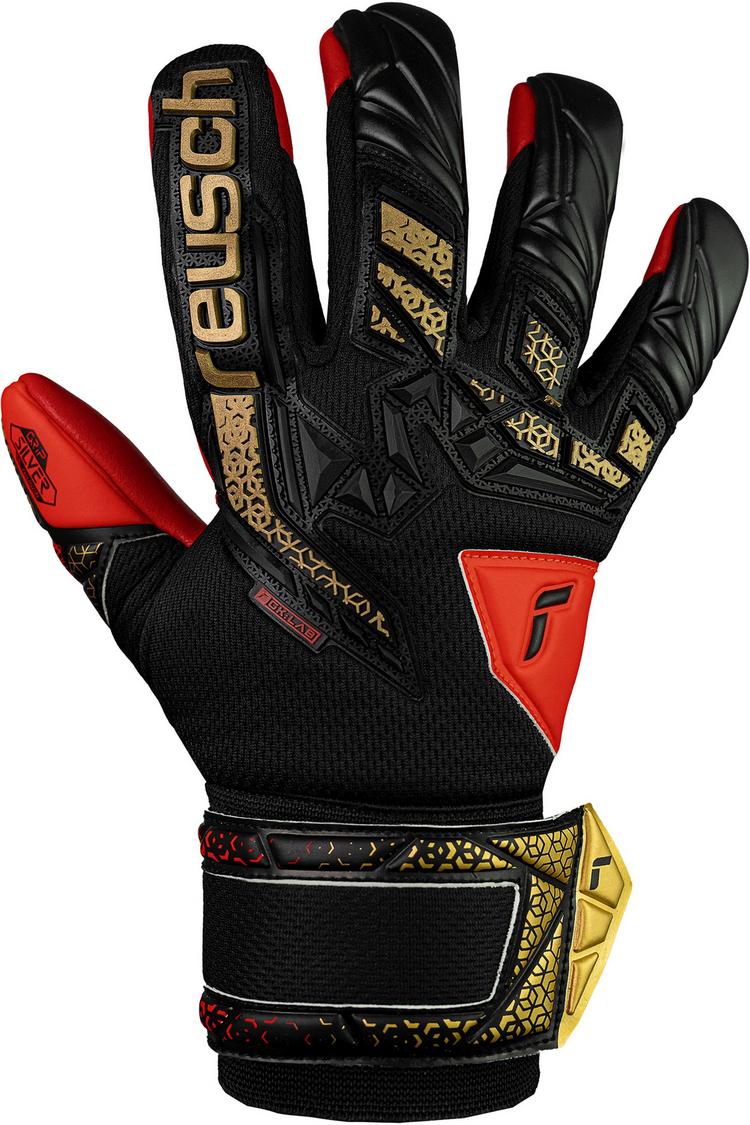 Reusch Reusch Attrakt Freegel Silver Junior Torwarthandschuhe - 7075 blck/gold/firy red - 0 | SportScheck