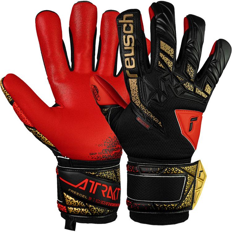 Reusch Reusch Attrakt Freegel Silver Torwarthandschuhe - 7075 blck/gold/firy red - 0 | SportScheck