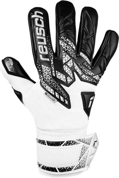 Rückansicht von Reusch Attrakt Gold NC Torwarthandschuhe 1125 whit/silver/black