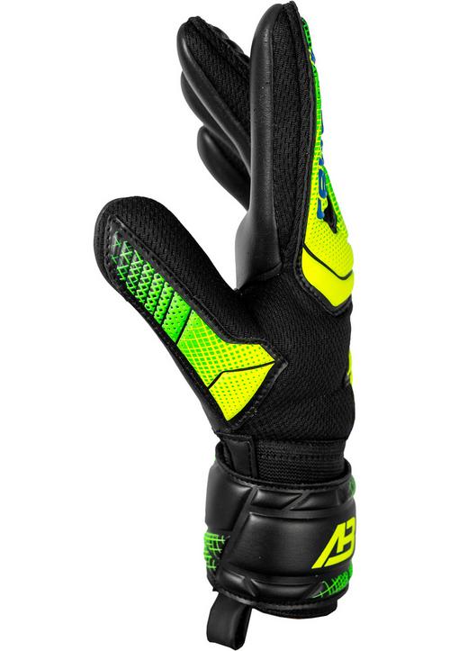 Rückansicht von Reusch Attrakt AB1 Silver Junior Torwarthandschuhe 7052 black/safety yellow/blck