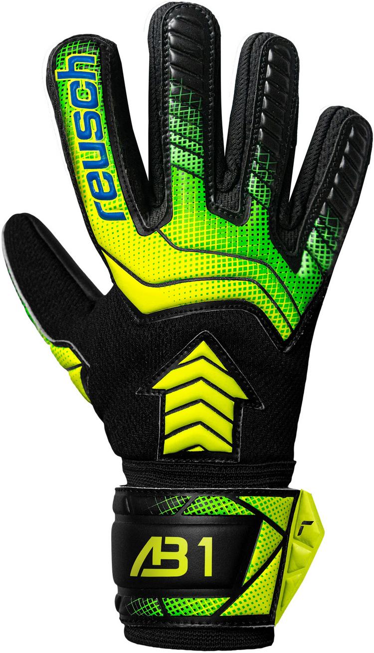 Reusch Reusch Attrakt AB1 Silver Junior Torwarthandschuhe - 7052 black/safety yellow/blck - 2 | SportScheck