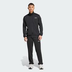 Rückansicht von adidas adidas Linear Trainingsanzug Trainingsanzug Herren Black / Silver Metallic