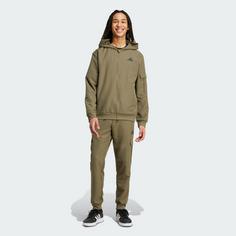 Rückansicht von adidas Cargo-Trainingsanzug Trainingsanzug Herren Olive Strata