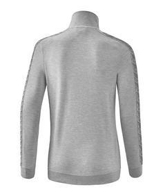 Rückansicht von Erima Essential Team Tracktop Jacke Damen Trainingsjacke Damen graugrau