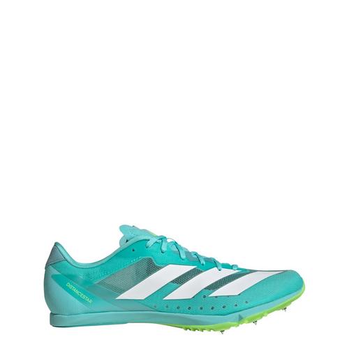 Rückansicht von adidas Adizero Distancestar Spike-Schuh Laufschuhe Flash Aqua / Cloud White / Lucid Lemon