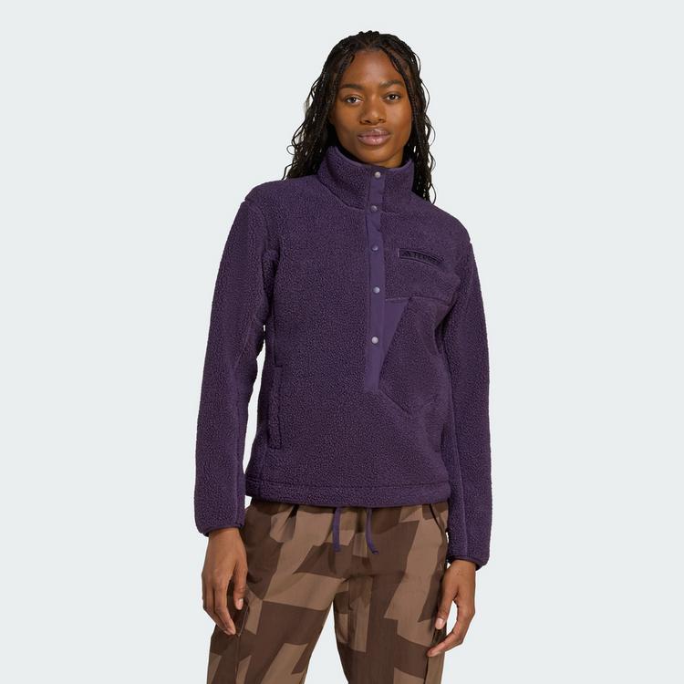 adidas adidas Terrex Xploric High Pile Fleece Oberteil Fleecejacke Damen - Aurora Plum - 0 | SportScheck