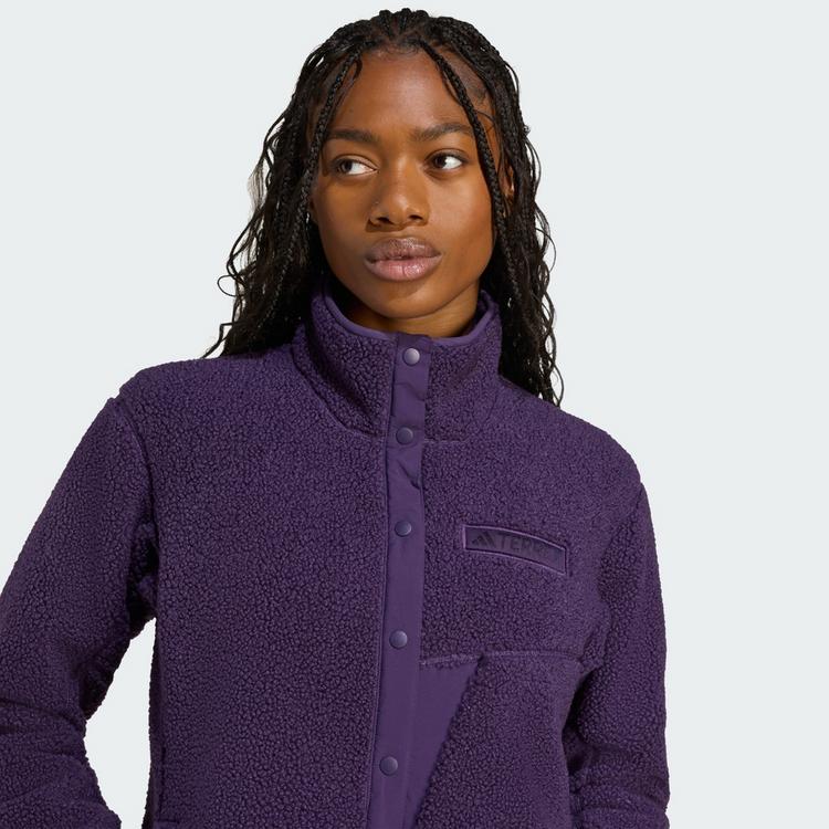adidas adidas Terrex Xploric High Pile Fleece Oberteil Fleecejacke Damen - Aurora Plum - 0 | SportScheck