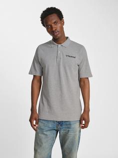Rückansicht von hummel hmlMOVER COTTON POLO Funktionsshirt Herren GREY MELANGE