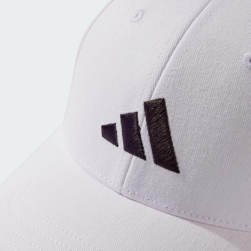 Rückansicht von adidas New Logo Baseball Kappe Cap White / Black