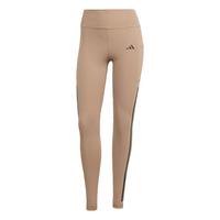 adidas Optime 3-Streifen Full-Length Leggings Leggings Damen - Chalky Brown