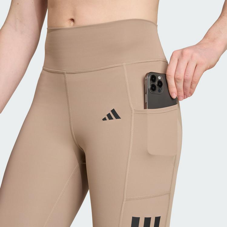 adidas adidas Optim&eacute; 3-Stripes Full-Length Leggings Leggings Damen - Chalky Brown - 0 | SportScheck