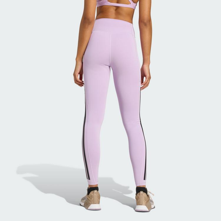 adidas adidas Optim&eacute; 3-Stripes Full-Length Leggings Leggings Damen - Powder Plum - 1 | SportScheck