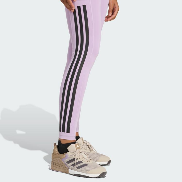 adidas adidas Optim&eacute; 3-Stripes Full-Length Leggings Leggings Damen - Powder Plum - 1 | SportScheck